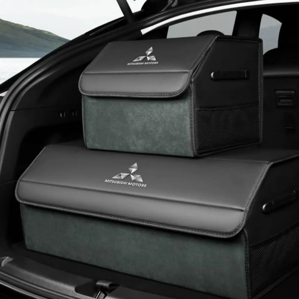Car Boot Bags for Mitsubishi L200/Lancer/Mirage/Outlander/Pajero, Wear-Resistant Car Trunk Organizer Organizer Box Car Accessories,C-Large