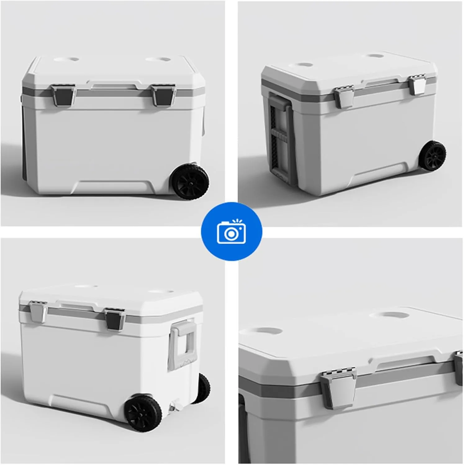Car Camping Coolers for Peugeot 3008 4008, Waterproof Portable Cooler, Leak Proof Picnic Insulated Bag, Ultra-Light Premium Ice Chest Box,A-Green-70L