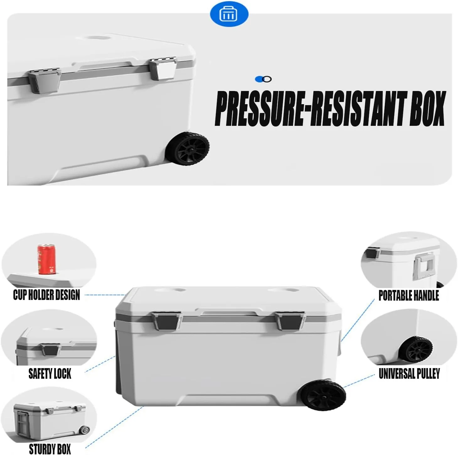 Car Camping Coolers for Peugeot 3008 4008, Waterproof Portable Cooler, Leak Proof Picnic Insulated Bag, Ultra-Light Premium Ice Chest Box,A-Green-70L