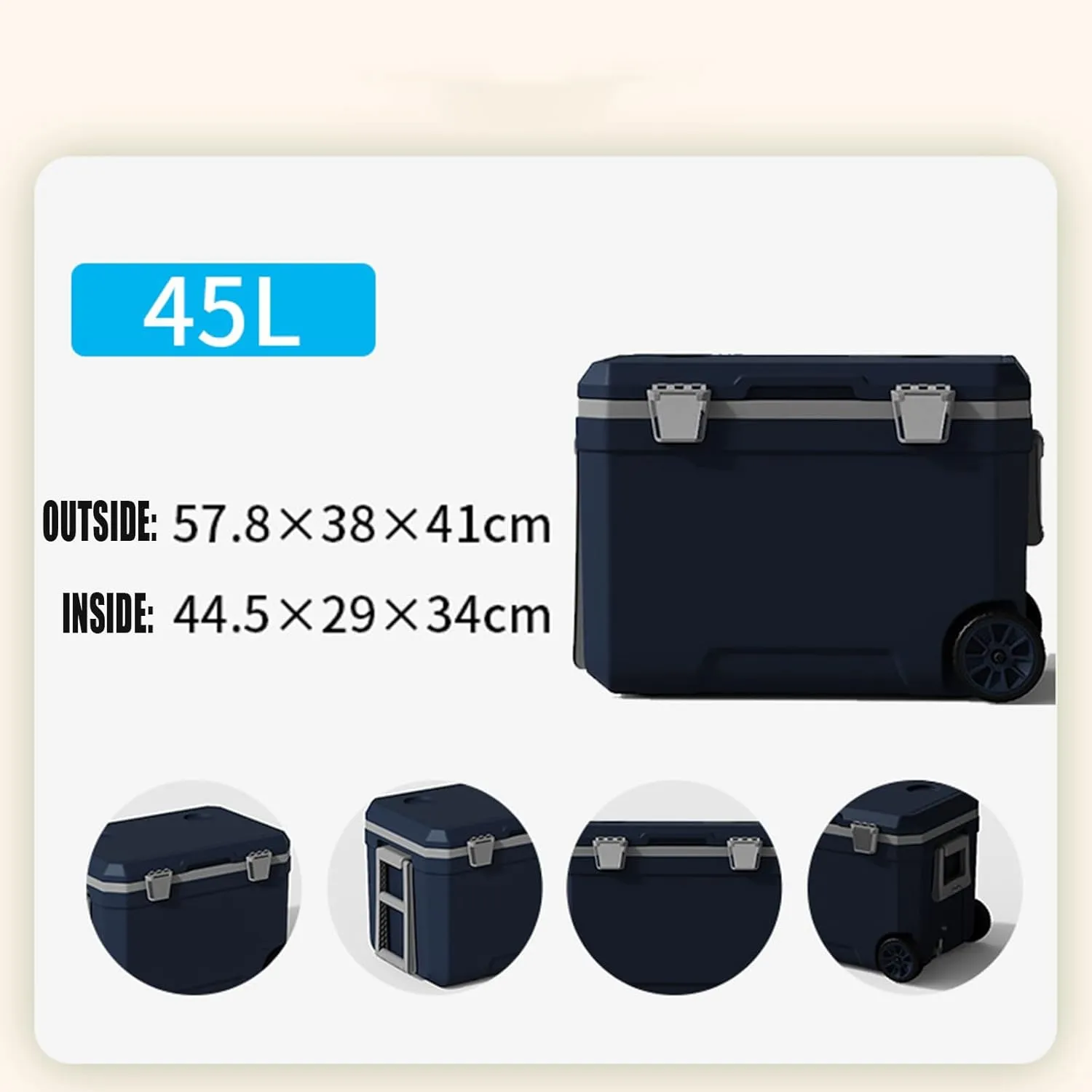 Car Camping Coolers for Tesla Model 3/Model Y/Model S/Model X, Waterproof Portable Cooler, Leak Proof Picnic Insulated Bag, Ultra-Light Premium Ice Chest Box,C-Blue-45L