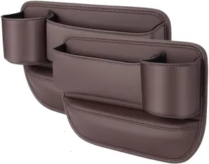 Car Seat Gap Filler Organizer for Jeep Grand Cherokee II (WJ) 2003 2004, Car Gap Filler Car Seat Storage Box Seat Gap Storage Box Car Accessories,Brown