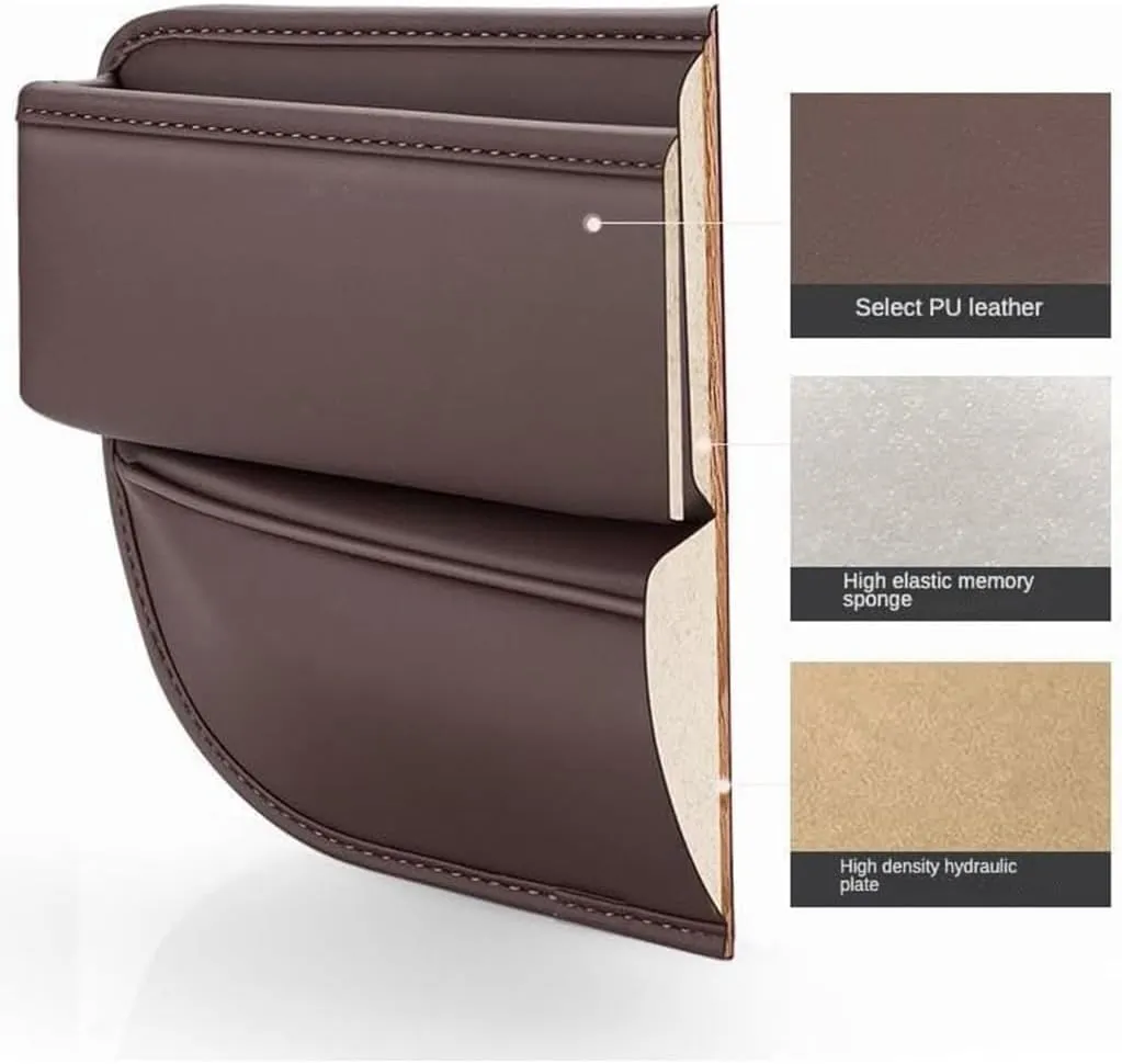 Car Seat Gap Filler Organizer for Lexus LX III 2007-2021, Car Gap Filler Car Seat Storage Box Seat Gap Storage Box Car Accessories,Beige