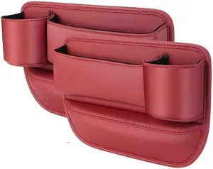 Car Seat Gap Filler Organizer for Mercedes-Benz GLA (H247) 2019 2020 2021 2022 2023 2024 2025, Car Gap Filler Car Seat Storage Box Seat Gap Storage Box Car Accessories,Red