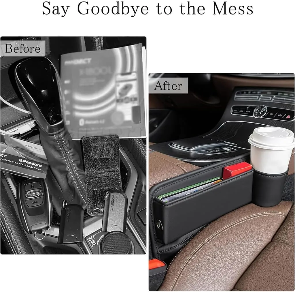 Car Seat Gap Filler Organizer for MG One 2021 2022 2023 2024, Car Gap Filler Car Seat Storage Box Seat Gap Storage Box Car Accessories,Black