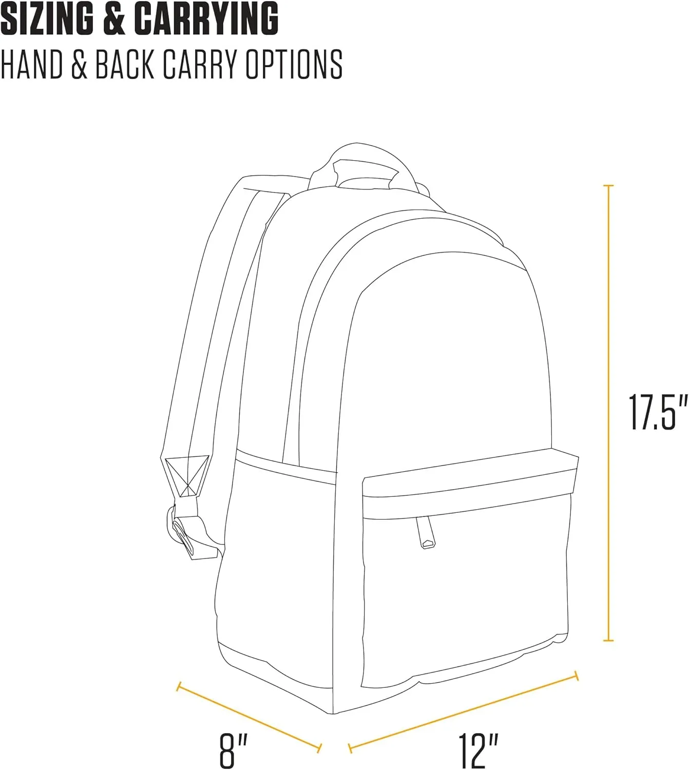 Carhartt 21L Classic Backpack, Water-Resistant Pack W/ 15" Laptop Sleeve and Organizational Compartments, Gravel, PFAS Free