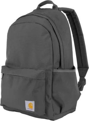 Carhartt 21L Classic Backpack, Water-Resistant Pack W/ 15" Laptop Sleeve and Organizational Compartments, Gravel, PFAS Free