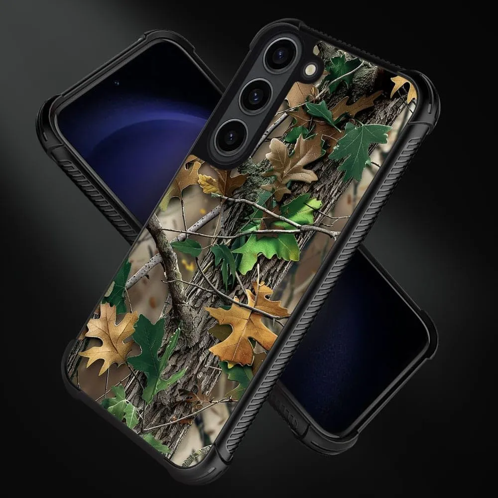 CARLOCA Compatible with Samsung Galaxy S23 Plus Case,Forest Camping Camo Autumn Samsung Galaxy S23 Plus Cases for Girls Women,Fashion Graphic Design Shockproof Anti-Scratch Drop Protection Case