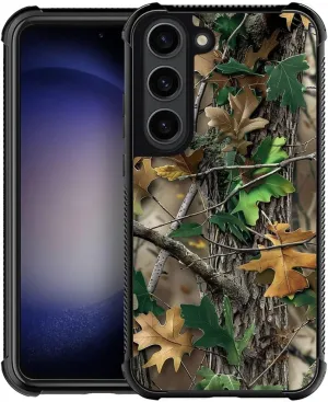CARLOCA Compatible with Samsung Galaxy S23 Plus Case,Forest Camping Camo Autumn Samsung Galaxy S23 Plus Cases for Girls Women,Fashion Graphic Design Shockproof Anti-Scratch Drop Protection Case