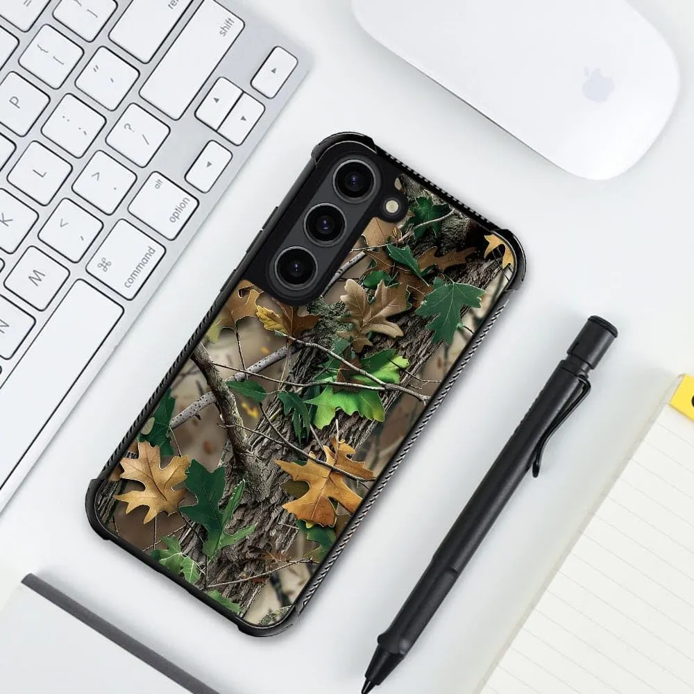 CARLOCA Compatible with Samsung Galaxy S23 Plus Case,Forest Camping Camo Autumn Samsung Galaxy S23 Plus Cases for Girls Women,Fashion Graphic Design Shockproof Anti-Scratch Drop Protection Case
