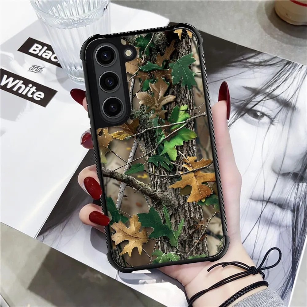 CARLOCA Compatible with Samsung Galaxy S23 Plus Case,Forest Camping Camo Autumn Samsung Galaxy S23 Plus Cases for Girls Women,Fashion Graphic Design Shockproof Anti-Scratch Drop Protection Case
