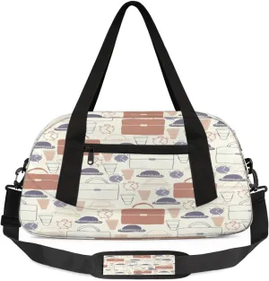 Cartoon Bag Kids Overnight Duffle Bags for Girls Boys, Alarm Clock Pattern Lightweight Sports Gym Bag for Kids，Small Overnight Weekender Carry on Travel Bags Dance Bag