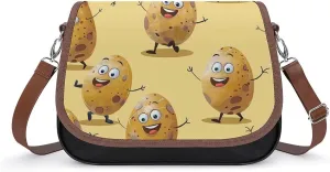 Cartoon Potato Crossbody Bags for Women Trendy Shoulder Satchel Purses Messenger Bag