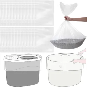 Cat Litter Box Liners Compatible with IRIS Top Entry Cat Litter Box - 25 Pack, Tear-Resistant and Spill-Proof, Perfect Fit for Most Top Entry Litter Pan Models