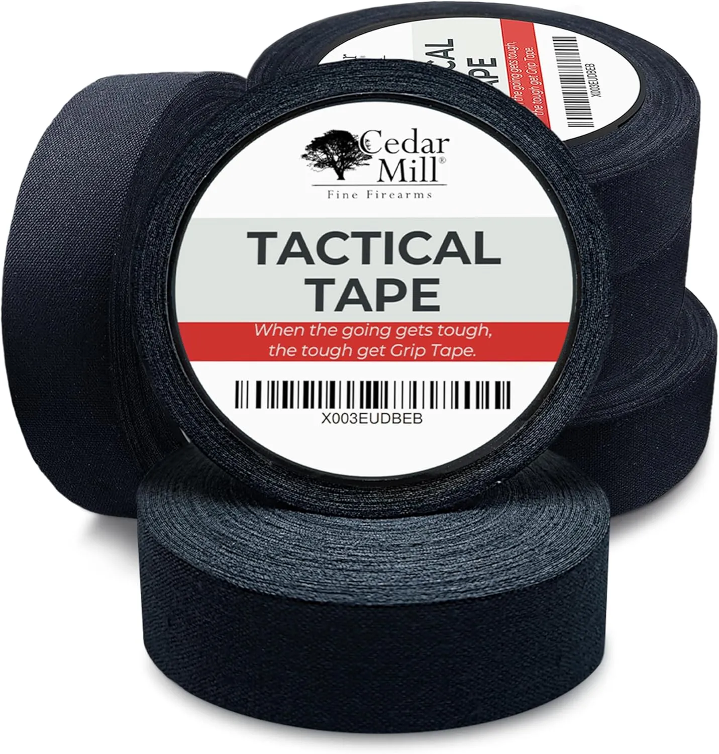 Cedar Mill Fine Firearms Handgun Grip Tape - Waterproof Gun Grip Tape, Non-Adhesive Multipurpose Military Tape to Improve Handles, Fore Grip Tape for Guns, Rifle, and Shotgun - 1 Inch x 21.87 Yards