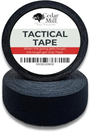 Cedar Mill Fine Firearms Handgun Grip Tape - Waterproof Gun Grip Tape, Non-Adhesive Multipurpose Military Tape to Improve Handles, Fore Grip Tape for Guns, Rifle, and Shotgun - 1 Inch x 21.87 Yards
