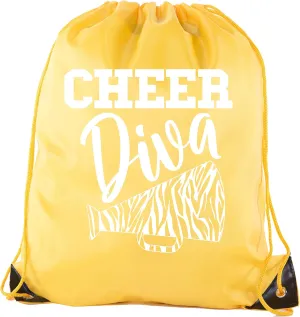 Cheer Bags, Pom Pom and Cheerleader drawstring Backpacks, Cheerleader Team bags