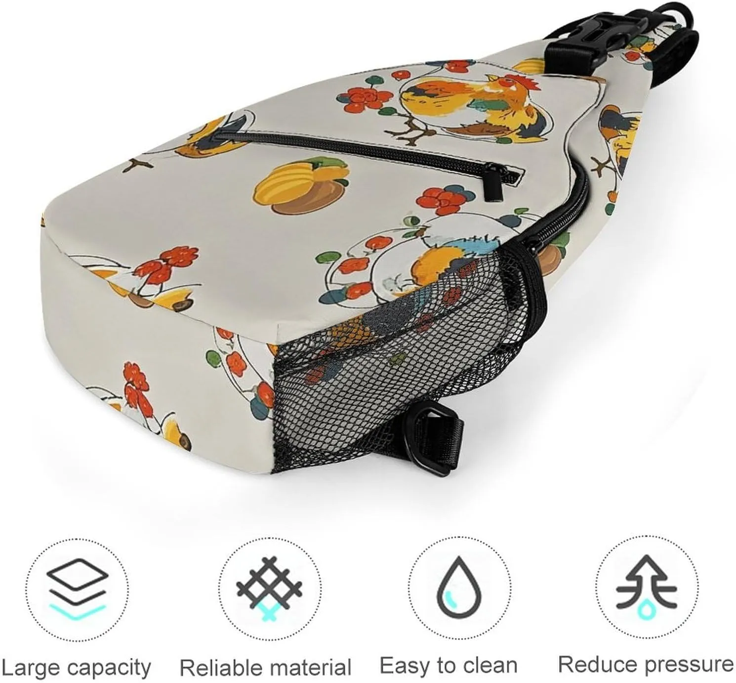 Chicken Pattern Sling Bag Crossbody Bags Cross Body Bag Fanny Packs Chest Bags Sling Purses for Travel