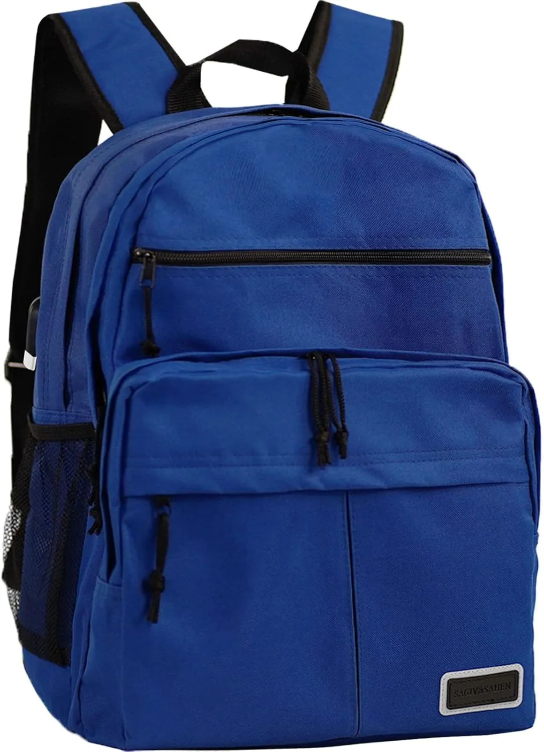 Classic Travel Backpack for Men Women Laptop Backpacks 17 Inch Water Resistant School Teacher College Bookbag for Teen Girls Casual Computer Bag with USB Charging Port -Blue
