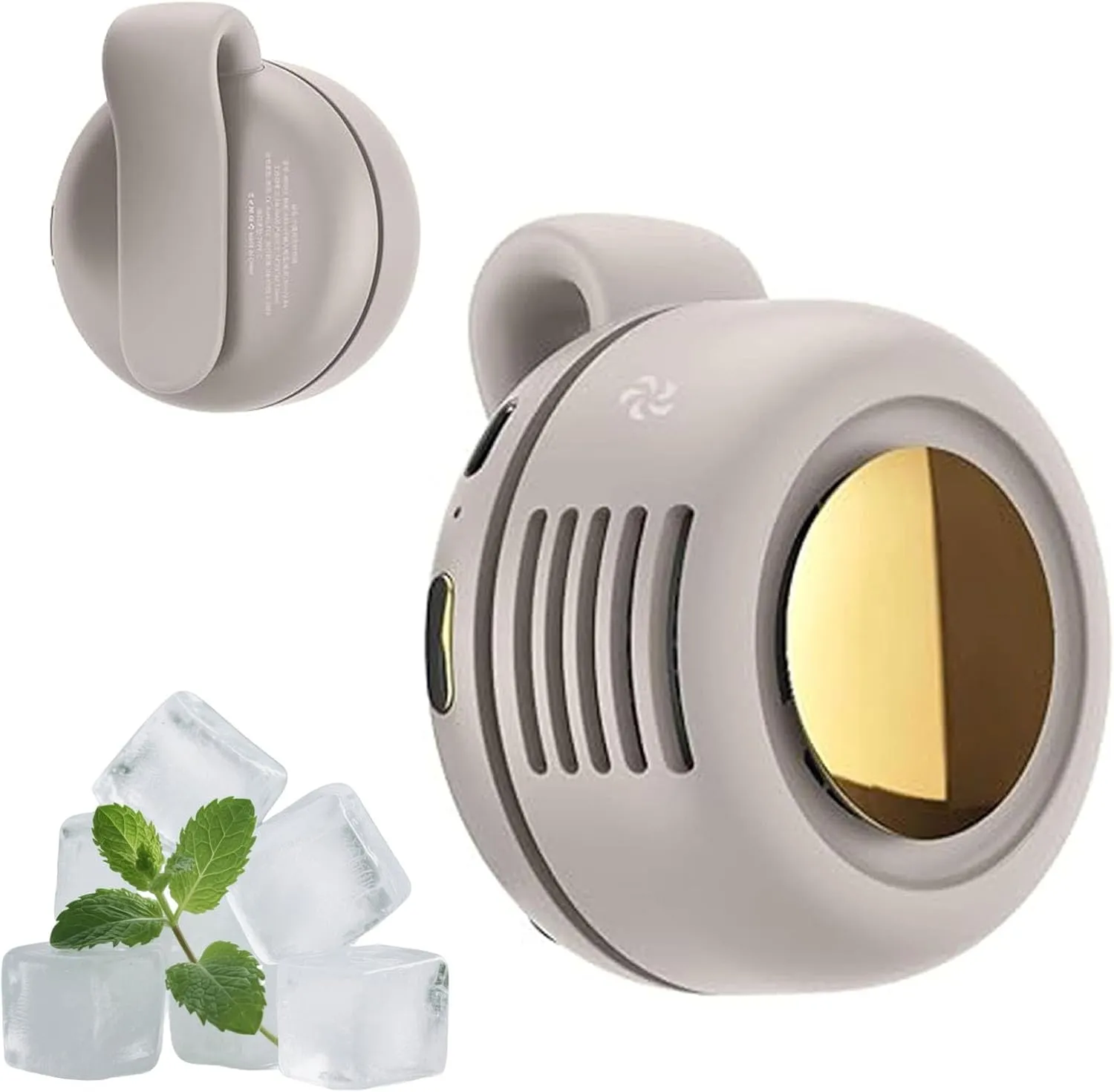 Clip On Fan With Three-Speed Adjustment Can Be Caught Anywhere Rechargeable Quiet Bladeless Cooling Fan For Outdoor & Travel & Office (White)