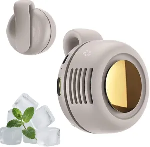 Clip On Fan With Three-Speed Adjustment Can Be Caught Anywhere Rechargeable Quiet Bladeless Cooling Fan For Outdoor & Travel & Office (White)