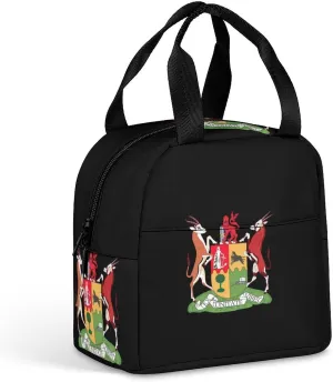 Coat of Arms of South Africa Reusable Lunch Bento Box Insulated Portable Handbags for Office Work Picnic for Men Women