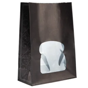 Colpac Recyclable Paper Sandwich Bags With Window Black (250 pack)