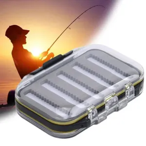 Compact Dual-Sided Fishing Tackle Box – Lightweight and Spacious EVA Design for Saltwater Flies