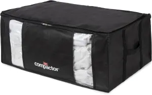 Compactor Vacuum Storage Bag XXL | Space Saver Vacuum Storage Bags for Clothes| Ultimate Storage Solution for Wardrobe | Black Semi-Rigid Box |