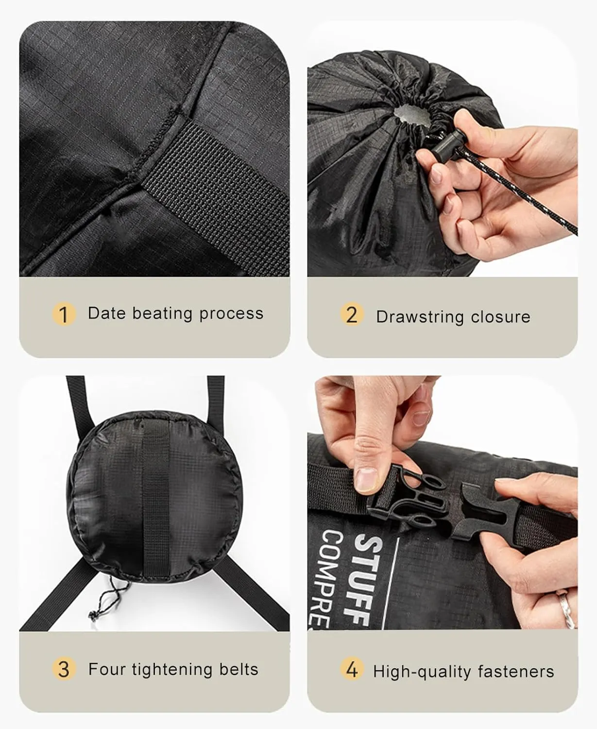 Compression Sack for Sleeping Bag - Quick-Dry Stuff Sacks for Backpacking,Lightweight Breathable Reusable Outdoor Gear for Hiking Supplies Camping Travel