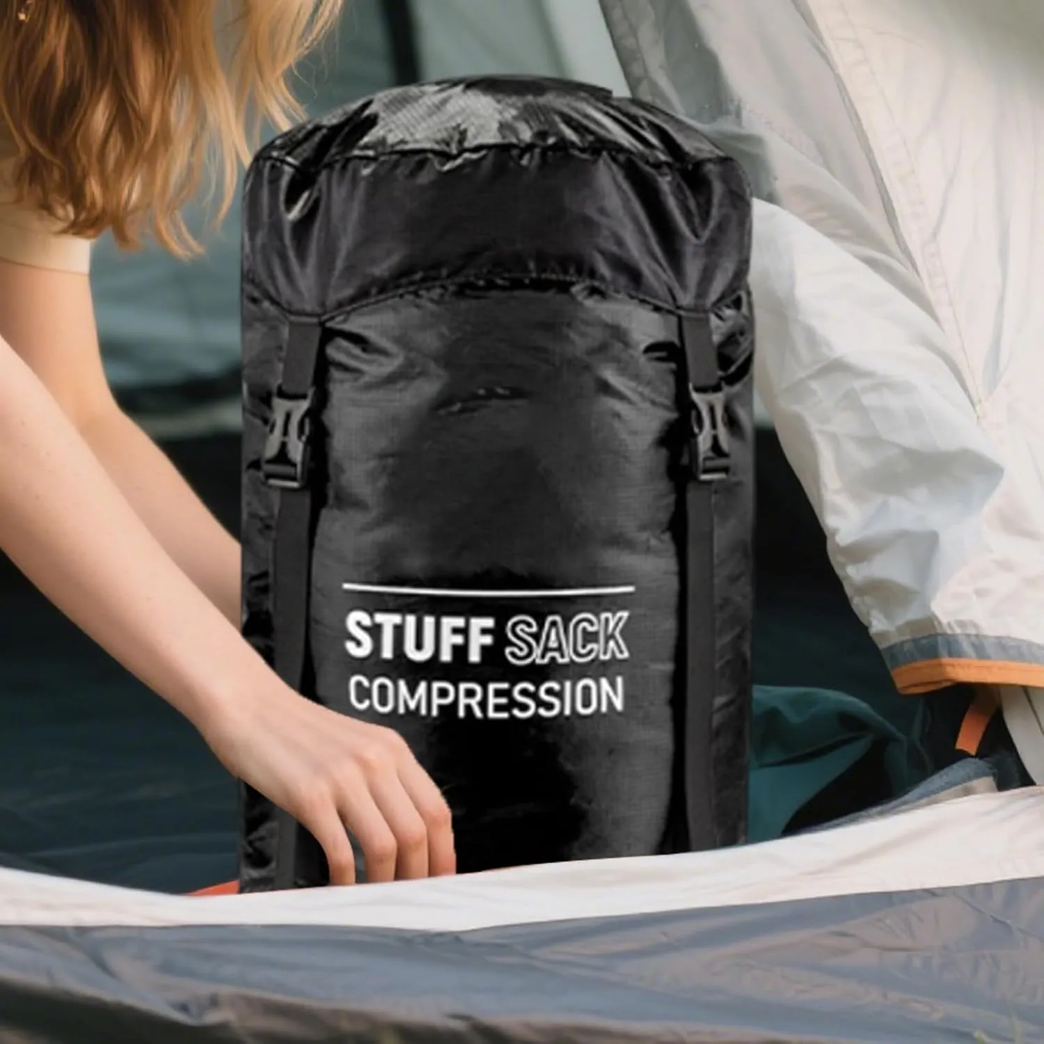 Compression Sack for Sleeping Bag - Quick-Dry Stuff Sacks for Backpacking,Lightweight Breathable Reusable Outdoor Gear for Hiking Supplies Camping Travel
