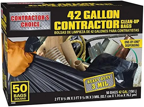 Contractor's Choice 50-Count 42-Gallon Outdoor Construction Trash Bags