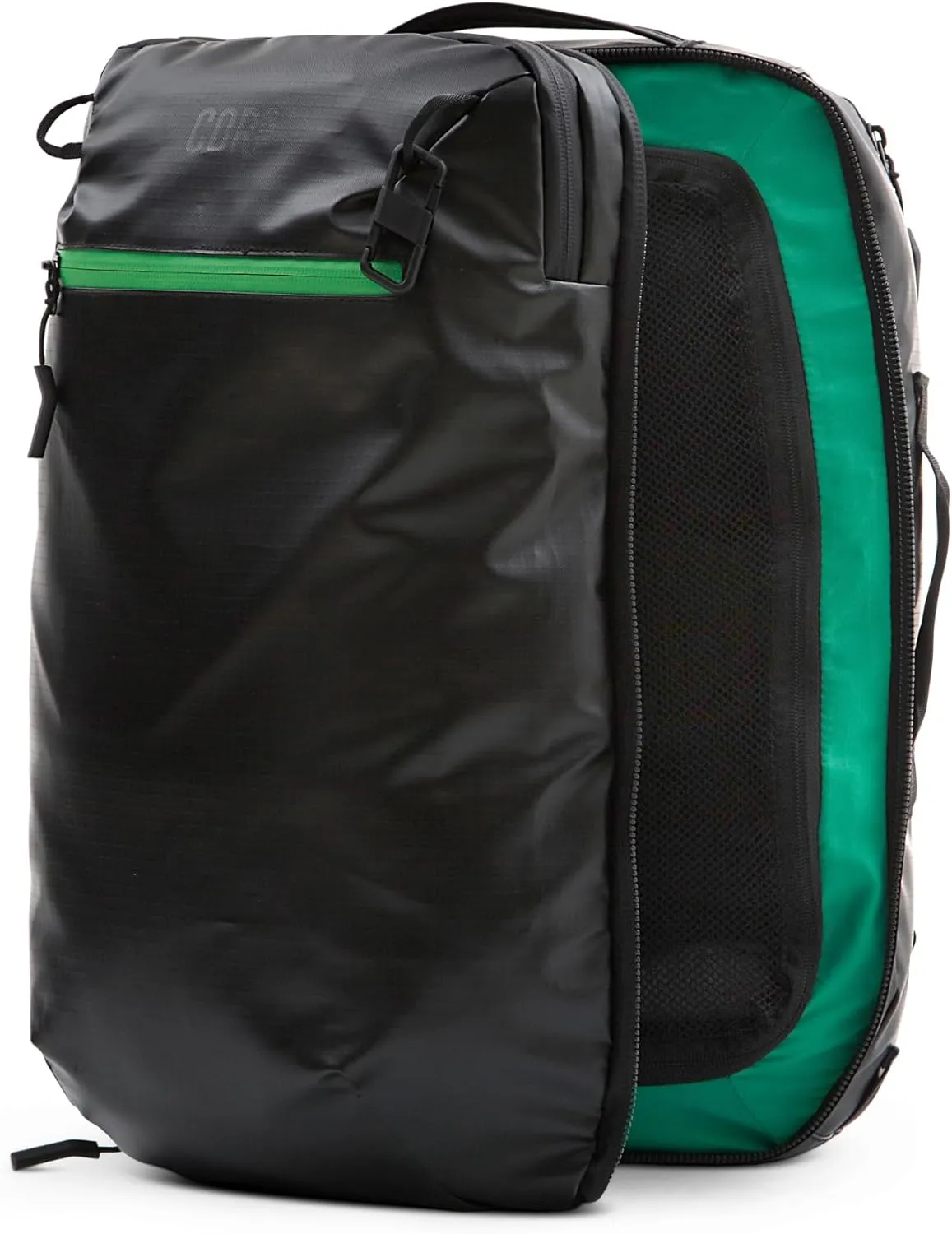 COR Surf Carry On Travel Backpack | Island Hopper 2.0 Ultralight Ariline Approved Personal Item Backpack| 28.5L Matte Black Waterproof Edition - FREE S-Clip Included