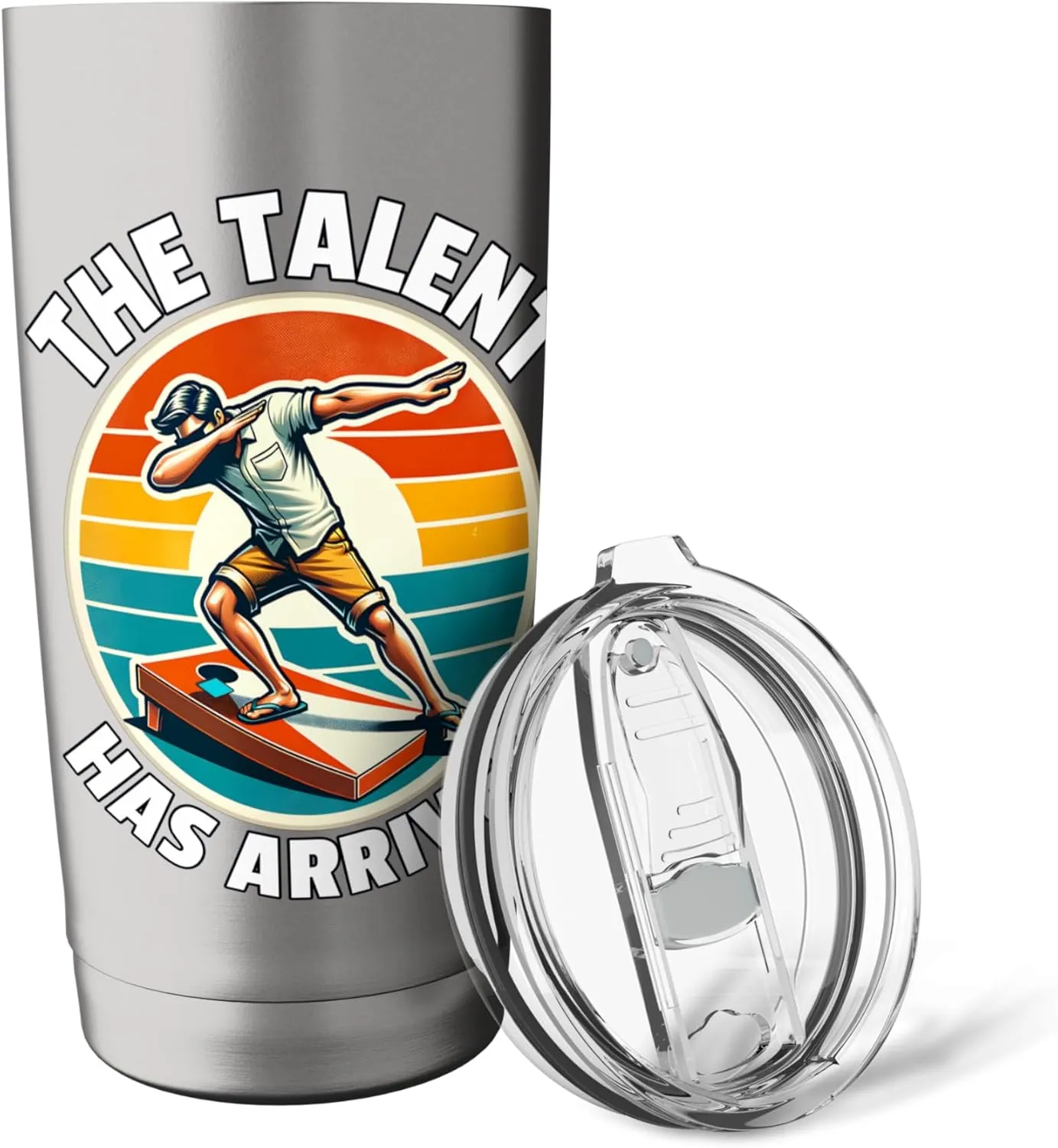 Cornhole Beanbag Talent Has Arrived Cornhole Stainless Steel Insulated Tumbler