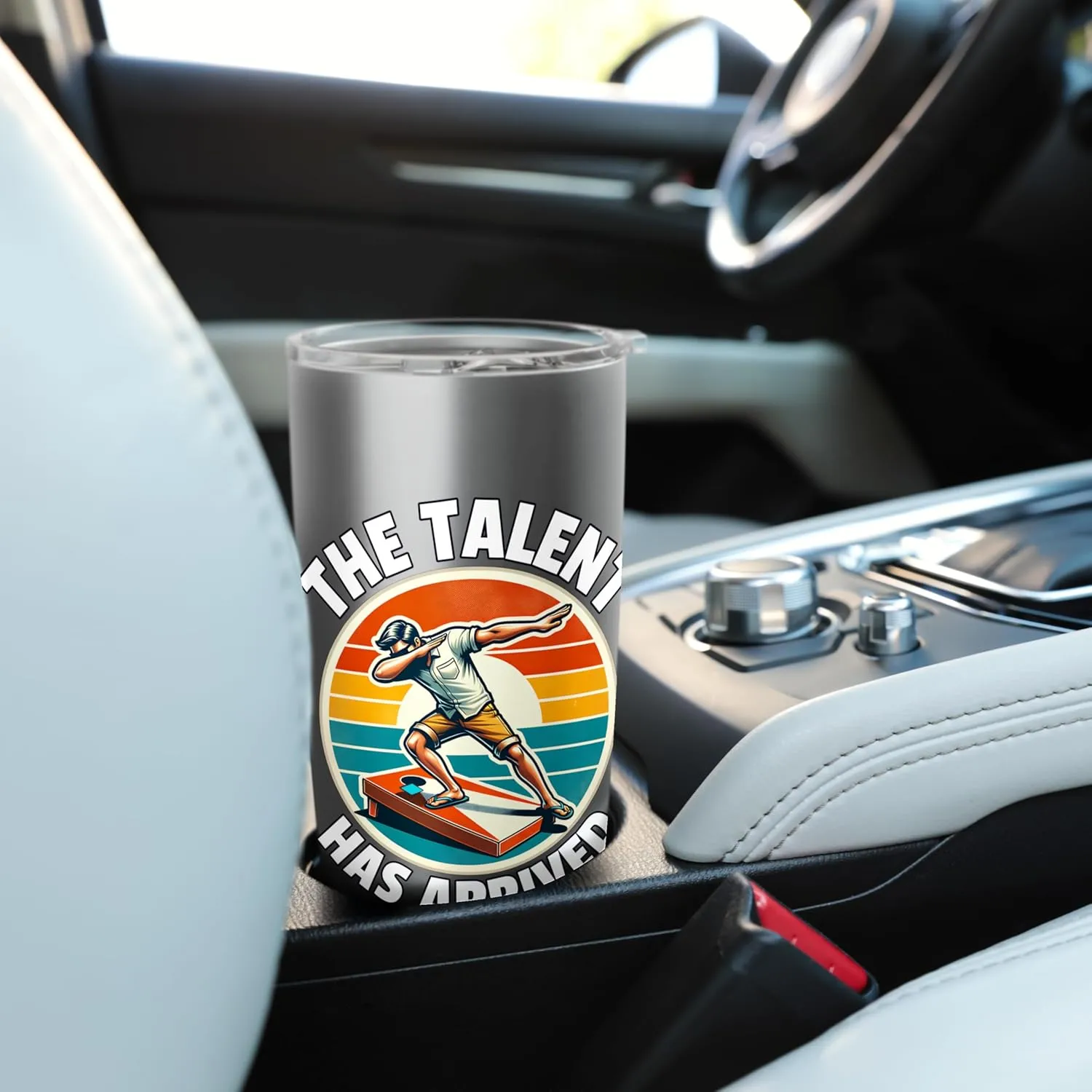 Cornhole Beanbag Talent Has Arrived Cornhole Stainless Steel Insulated Tumbler