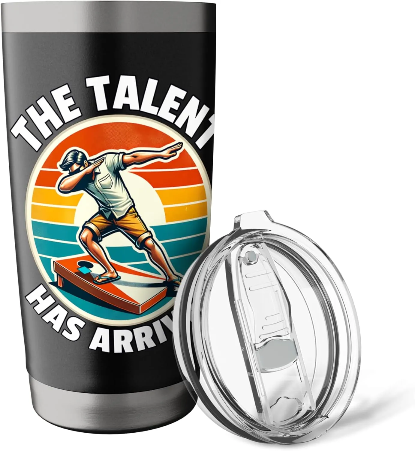 Cornhole Beanbag Talent Has Arrived Cornhole Stainless Steel Insulated Tumbler