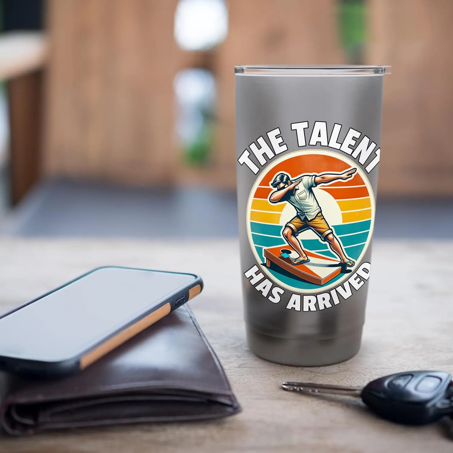 Cornhole Beanbag Talent Has Arrived Cornhole Stainless Steel Insulated Tumbler