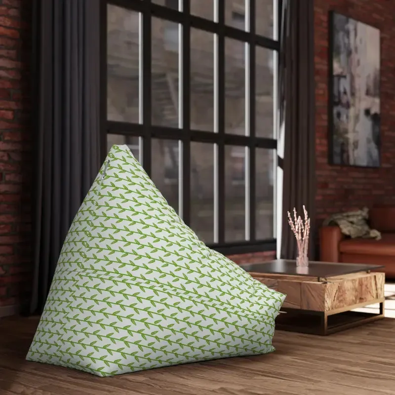 Cozy Leaves Print Bean Bag Cover for Stylish Relaxation