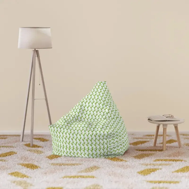 Cozy Leaves Print Bean Bag Cover for Stylish Relaxation