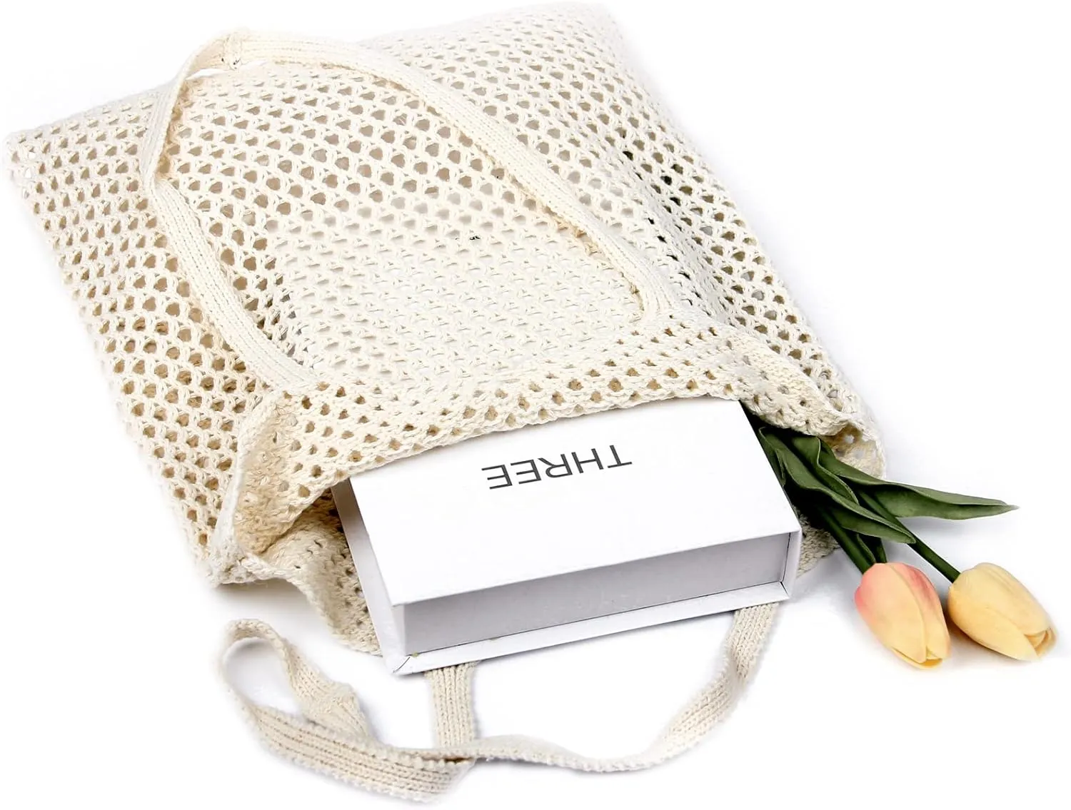 Crochet Mesh Beach Tote Shoulder Handbags Hobo Summer Aesthetic Women's Bag