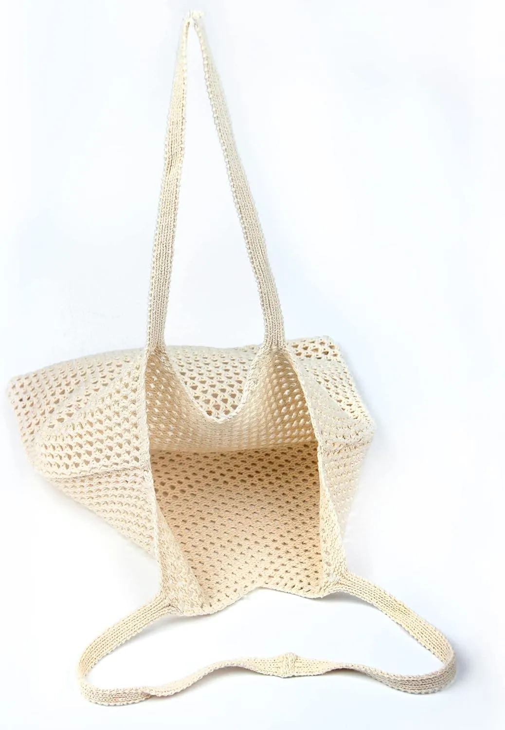 Crochet Mesh Beach Tote Shoulder Handbags Hobo Summer Aesthetic Women's Bag