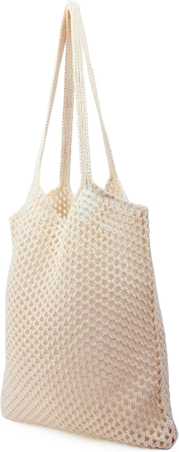 Crochet Mesh Beach Tote Shoulder Handbags Hobo Summer Aesthetic Women's Bag