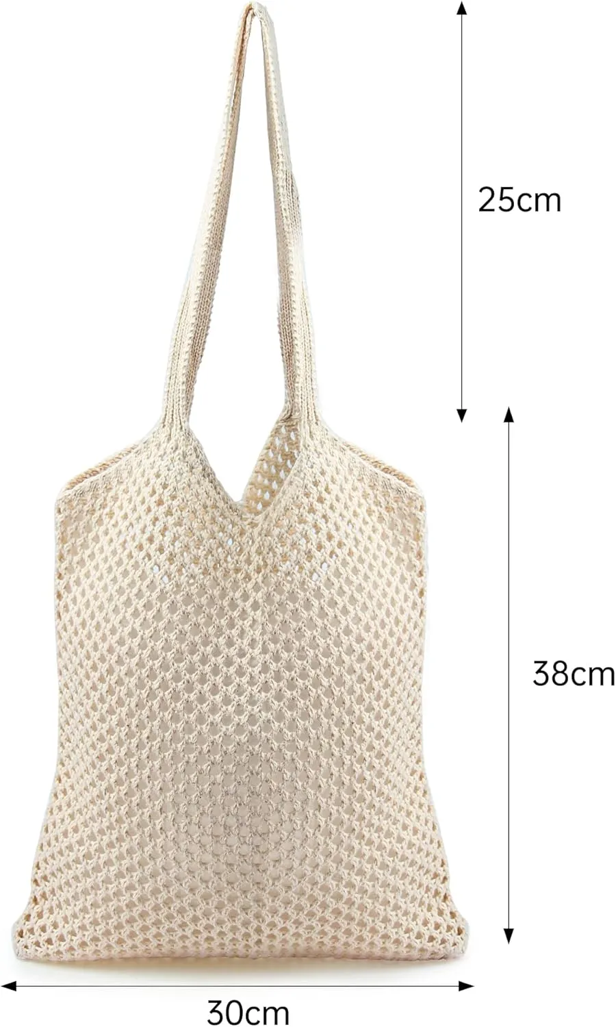 Crochet Mesh Beach Tote Shoulder Handbags Hobo Summer Aesthetic Women's Bag