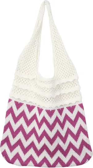 Crochet Tote Bag Women's Summer Aesthetic Mesh Beach Bags Knitting Handbags Cute