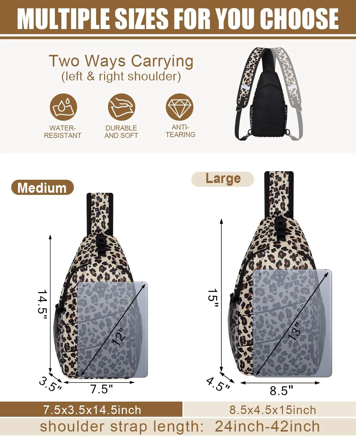 Crossbody Bags for Women Men Trendy Sling Bag Bakpack Casual Chest Bag with Convertible Shoulder Strap