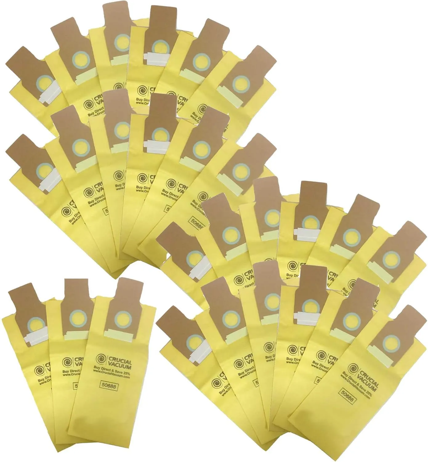 Crucial Vacuum Replacement Vacuum Bags Compatible With Kenmore Part # 20-5068, 20-50681, 20-50688, 20-50690, 5069, 50590, SC-PU110, SCPU11, SC-PU1, SCPU1 & Models O, U, U-2, PU-1 (27 Pack)