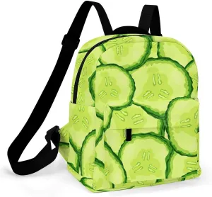 Cucumber Pattern Backpacks Laptop Mini Backpacks for Women Travel Shoulder Bag Bookbag Rucksack Daypack 10 Inch