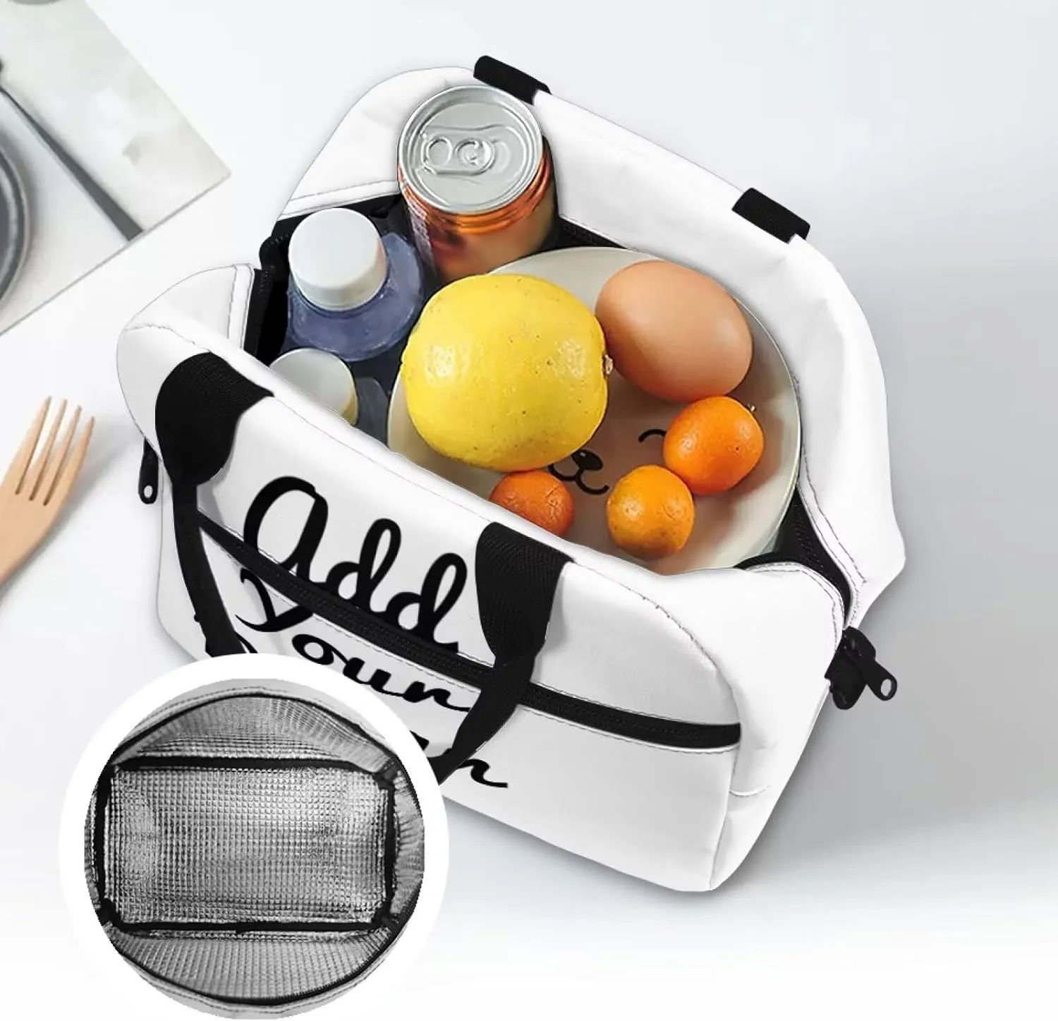 Custom Kids Lunch Bag Boys Crossbody Bag Style Lunchbox Pouch Personalized School Lunchbag with Top Handle Customized Name Lunch Box Pouch