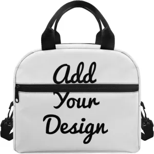 Custom Kids Lunch Bag Boys Crossbody Bag Style Lunchbox Pouch Personalized School Lunchbag with Top Handle Customized Name Lunch Box Pouch