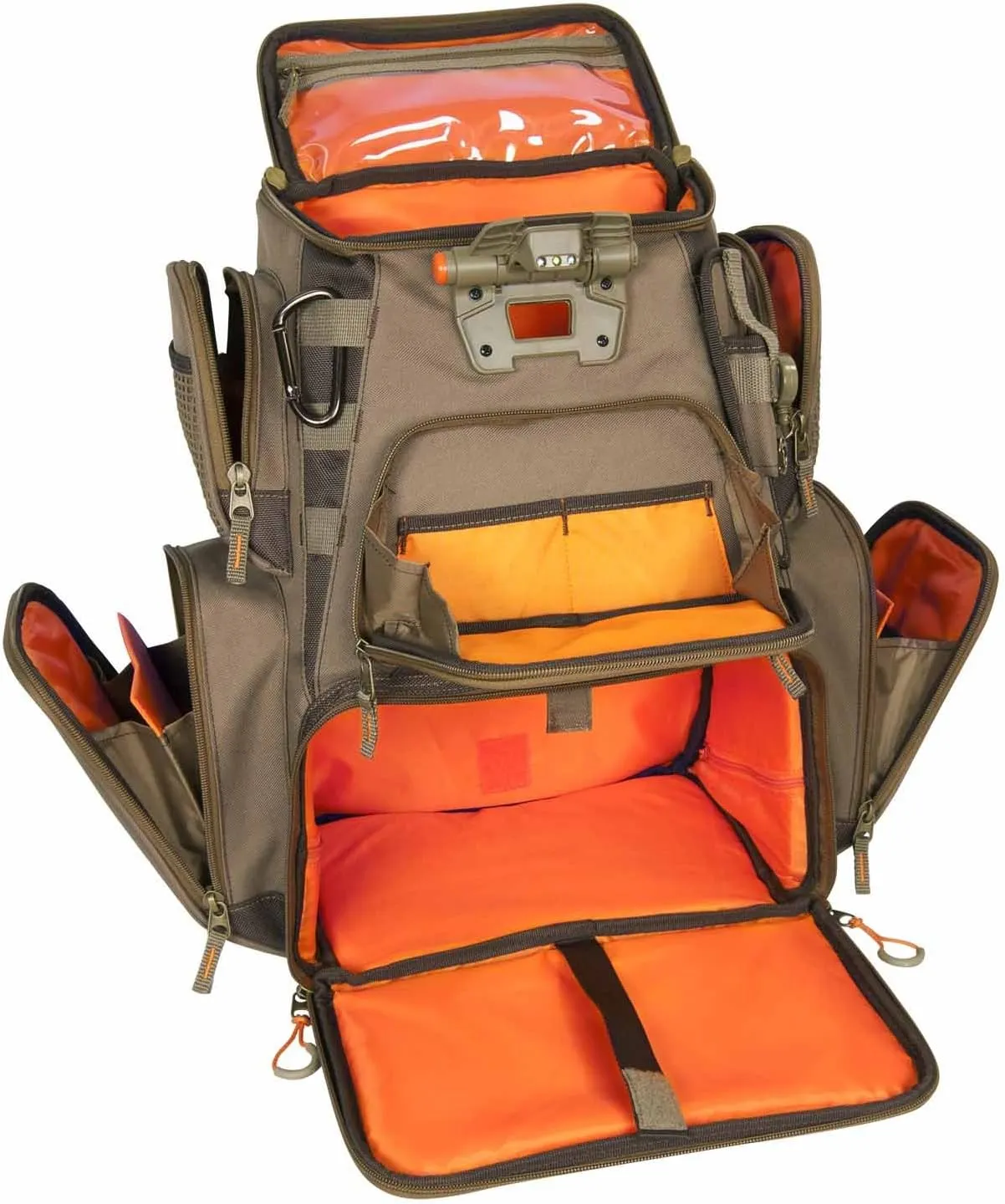 Custom Leathercraft Wild River CLC WT3505 Tackle Tek Mission Lighted Convertible Tackle Bag with Four PT3500 Trays, Small