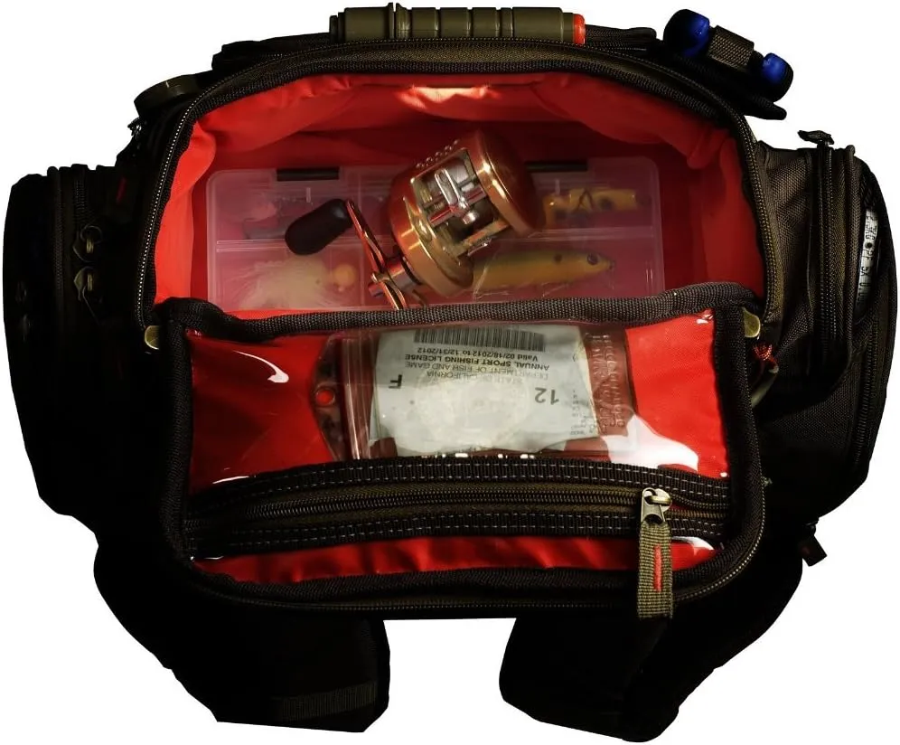 Custom Leathercraft Wild River CLC WT3505 Tackle Tek Mission Lighted Convertible Tackle Bag with Four PT3500 Trays, Small